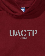 UACTP STENCIL GYM PULLOVER HOOD - BURGUNDY