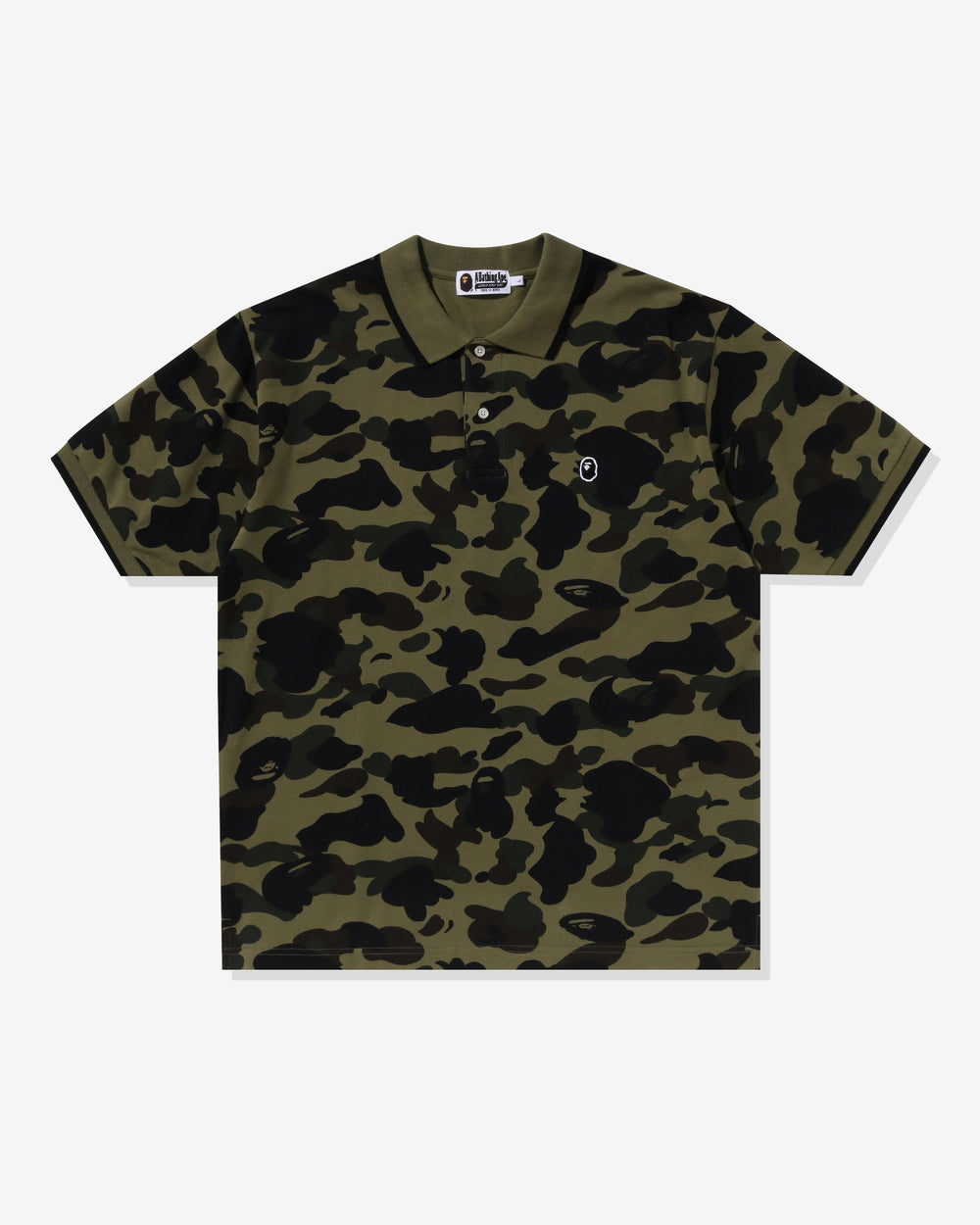 BAPE 1ST CAMO ONE POINT POLO M リラックス - GREEN