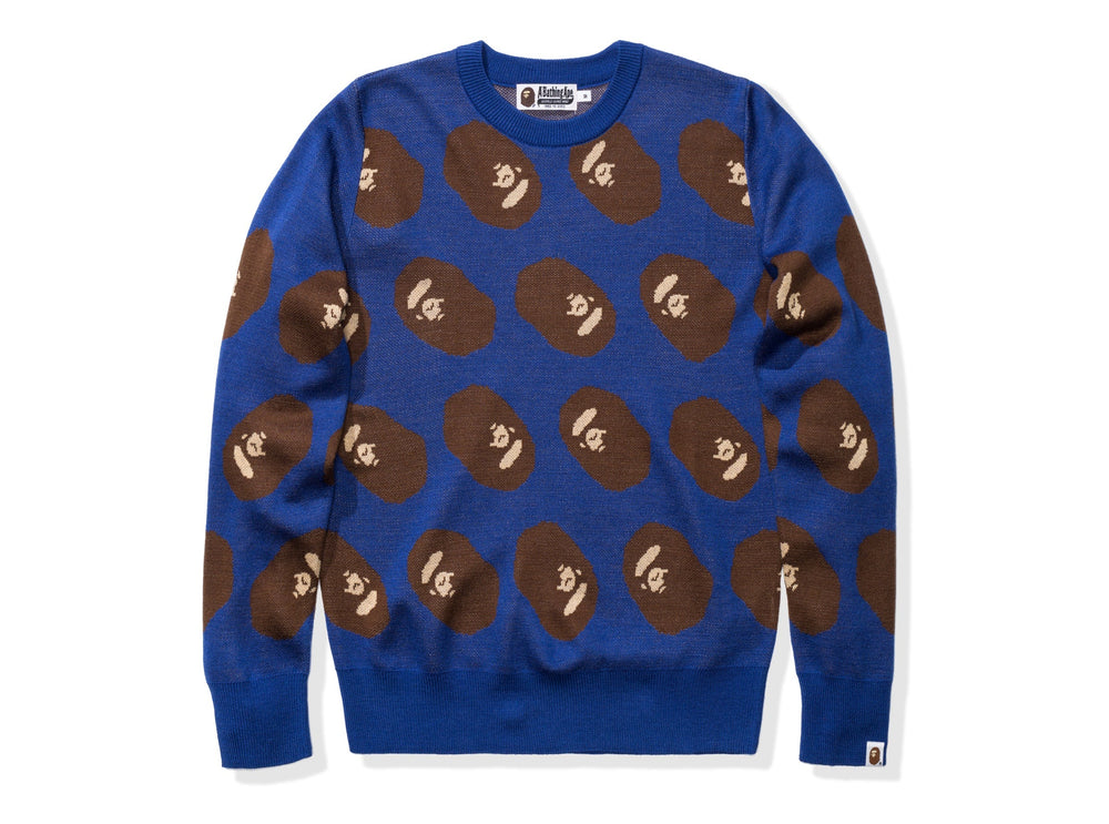 BAPE APE HEAD KNIT - BLUE