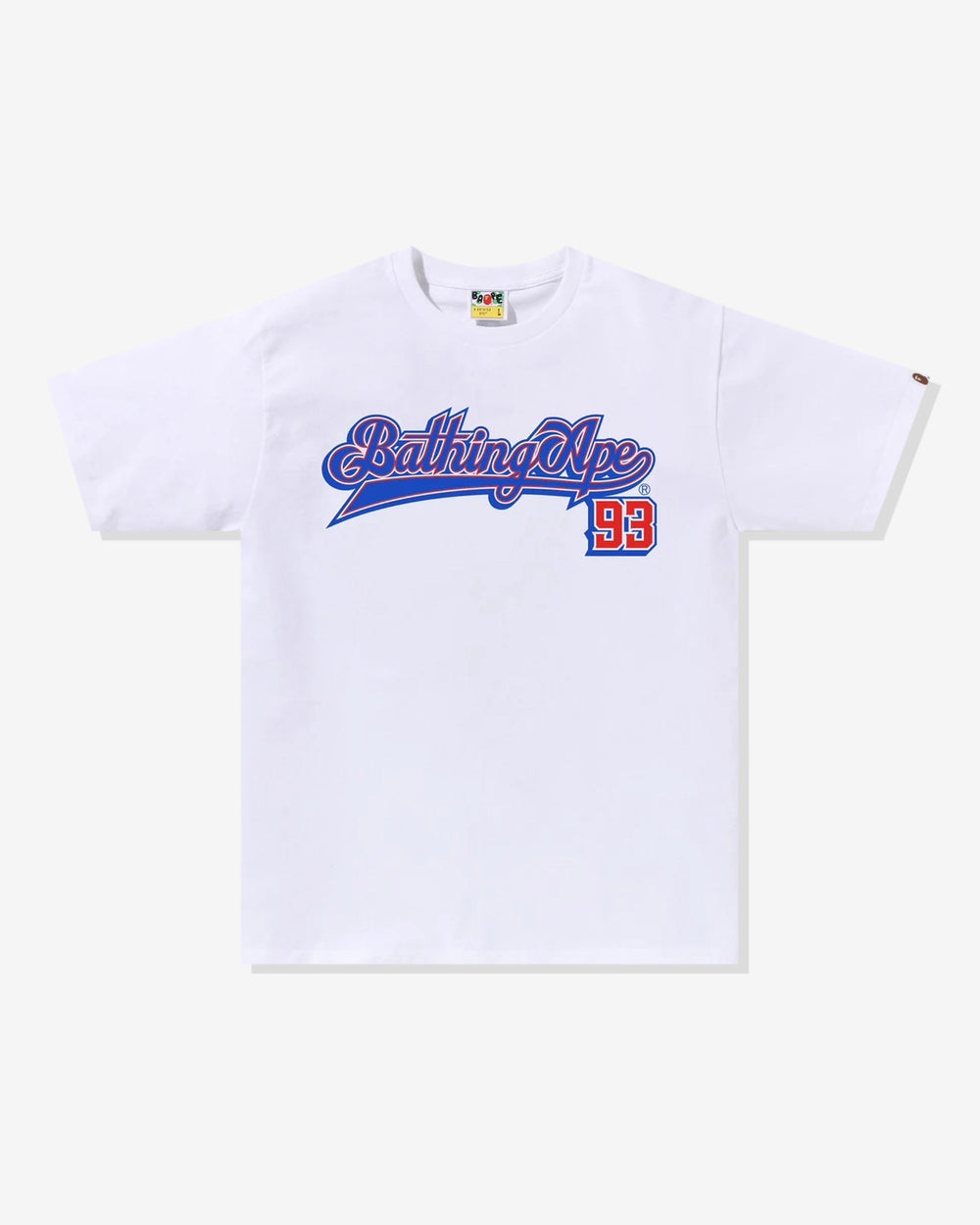 BAPE BASEBALL LOGO TEE - WHITE