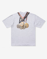 UNDEFEATED X BADFRIEND MEDALS S/S TEE - HEATHER GREY