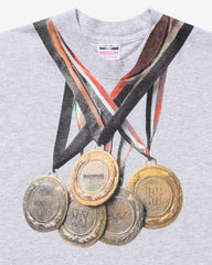 UNDEFEATED X BADFRIEND MEDALS S/S TEE - HEATHER GREY