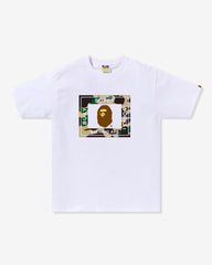 BAPE 1ST CAMO SUPER BUSY WORKS TEE - WHITE