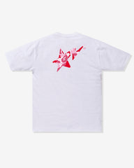 BAPE ABC CAMO BAPE STA LOGO TEE - WHITE