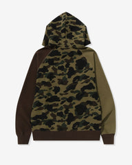 BAPE 1ST CAMO CRAZY COLLEGE FULL ZIP HOODIE - GREEN