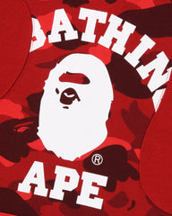 BAPE COLOR CAMO COLLEGE CUTTING RELAXED HOODIE - RED
