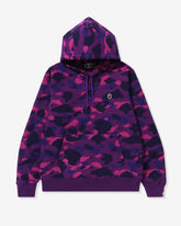 BAPE COLOR CAMO ONE POINT APE HEAD PULLOVER HOODIE - PURPLE