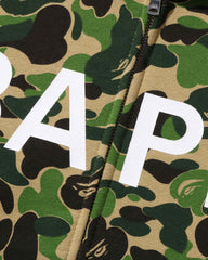 BAPE ABC CAMO BAPE FULL ZIP HOODIE - GREEN