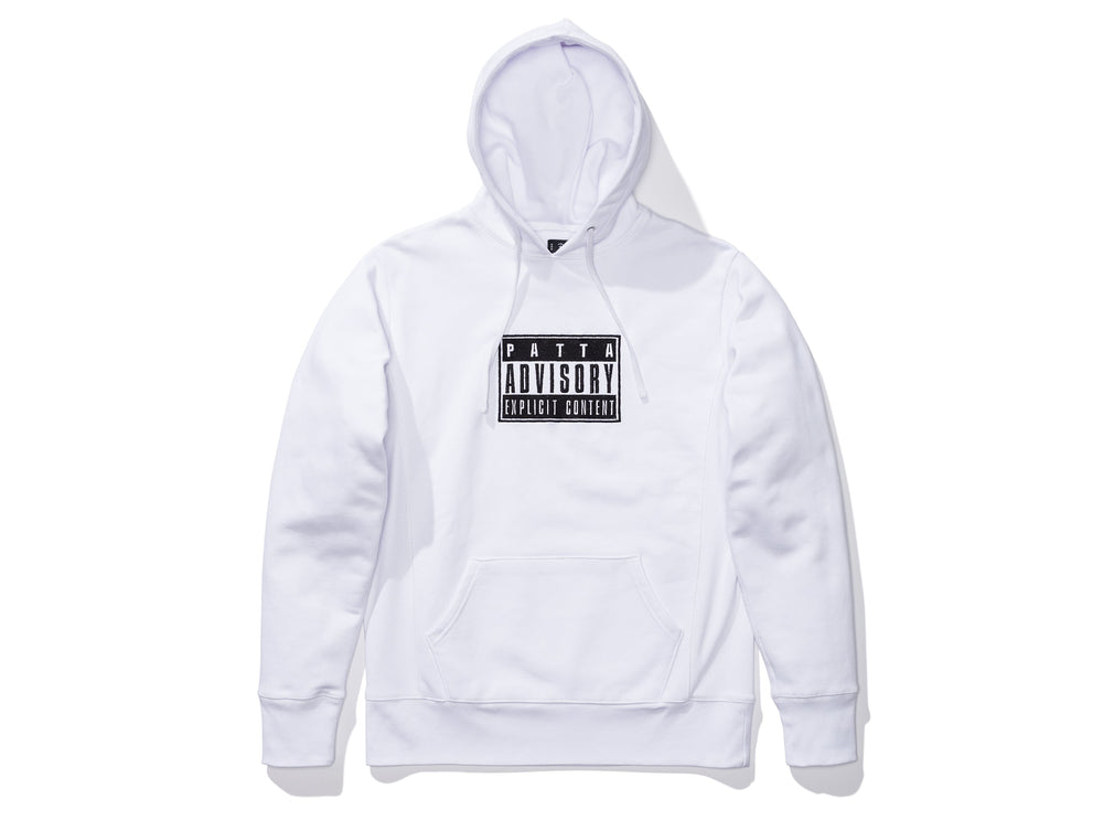 PATTA ADVISORY HEAVY HOODED SWEATER - WHITE
