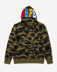 BAPE 1ST CAMO 2ND APE PULLOVER HOODIE - GREEN