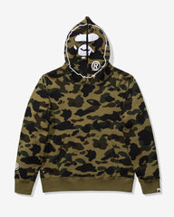 BAPE 1ST CAMO 2ND APE PULLOVER HOODIE - GREEN