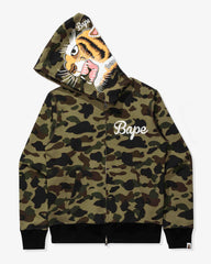 BAPE 1ST CAMO TIGER FULL ZIP HOODIE