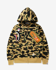BAPE 1ST CAMO MULTI SHARK FULL ZIP HOODIE - YELLOW