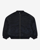 ADIDAS X WILLY CHAVARRIA SATIN BOMBER JACKET - BLACK