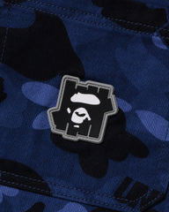 BAPE X UNDEFEATED COLOR CAMO FLANNEL JACKET - NAVY