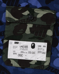 BAPE X UNDEFEATED COLOR CAMO FLANNEL JACKET - NAVY