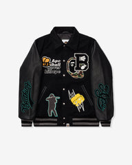 BAPE VARSITY JACKET - BLACK
