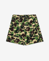 BAPE ABC CAMO ONE POINT RELAXED FIT WATER SHORTS - GREEN