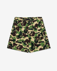 BAPE ABC CAMO ONE POINT RELAXED FIT WATER SHORTS - GREEN