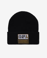 BAPE (B)APE SOUNDS KNIT CAP - BLACK