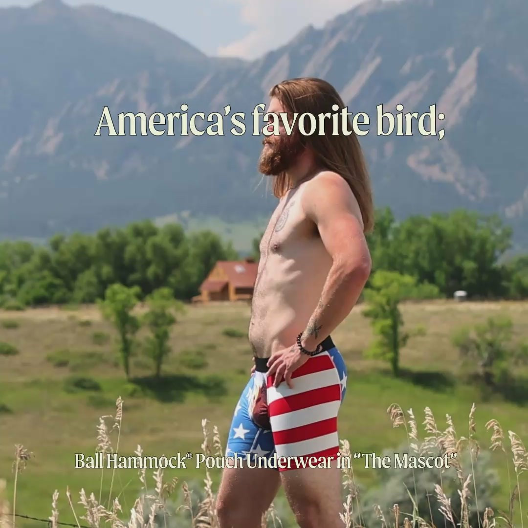Shinesty Ball Hammock® Pouch Underwear With Fly - USA Mascot Eagle