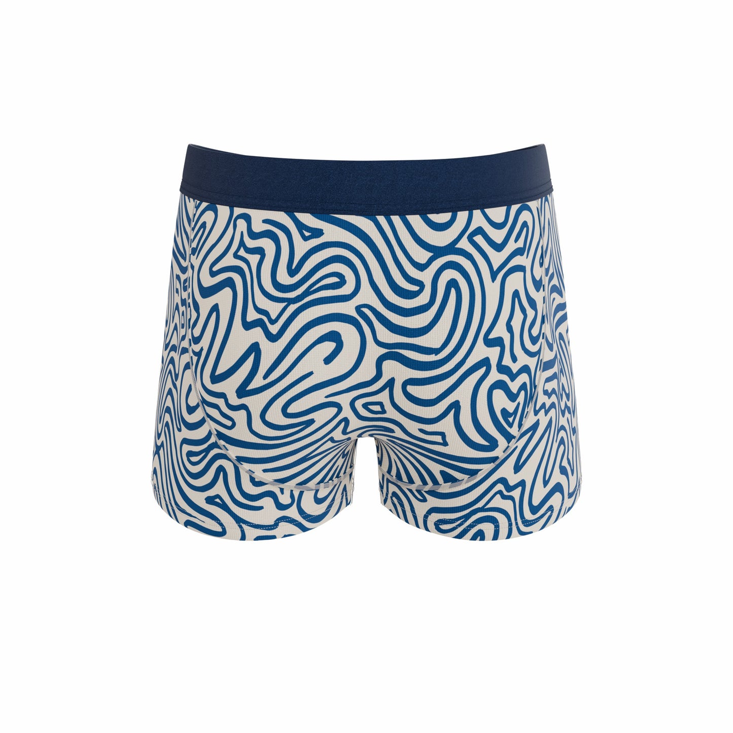 Shinesty Men's Ball Hammock® Pouch Trunk Underwear - Abstract Navy Line