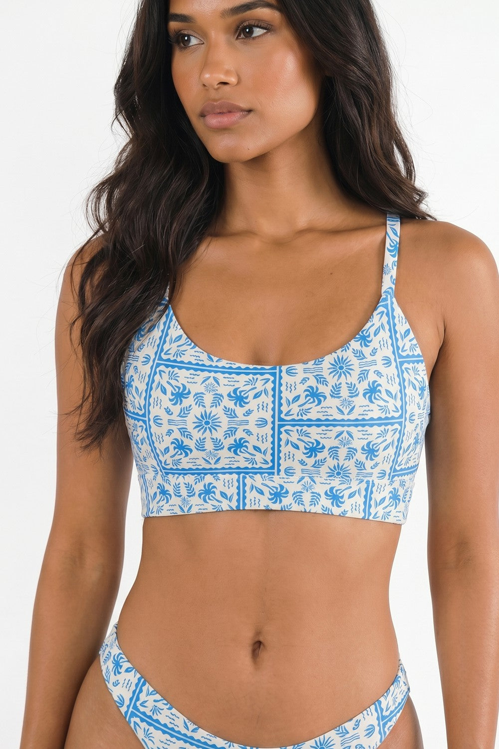 Shinesty Bralette - Blue Tile