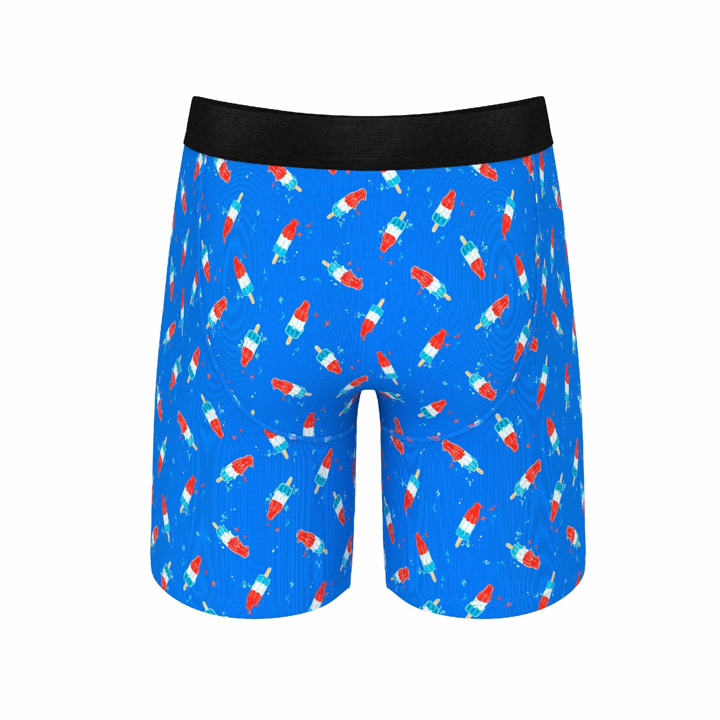 Shinesty Long Leg Ball Hammock® Pouch Boxers With Fly - USA Popsicle