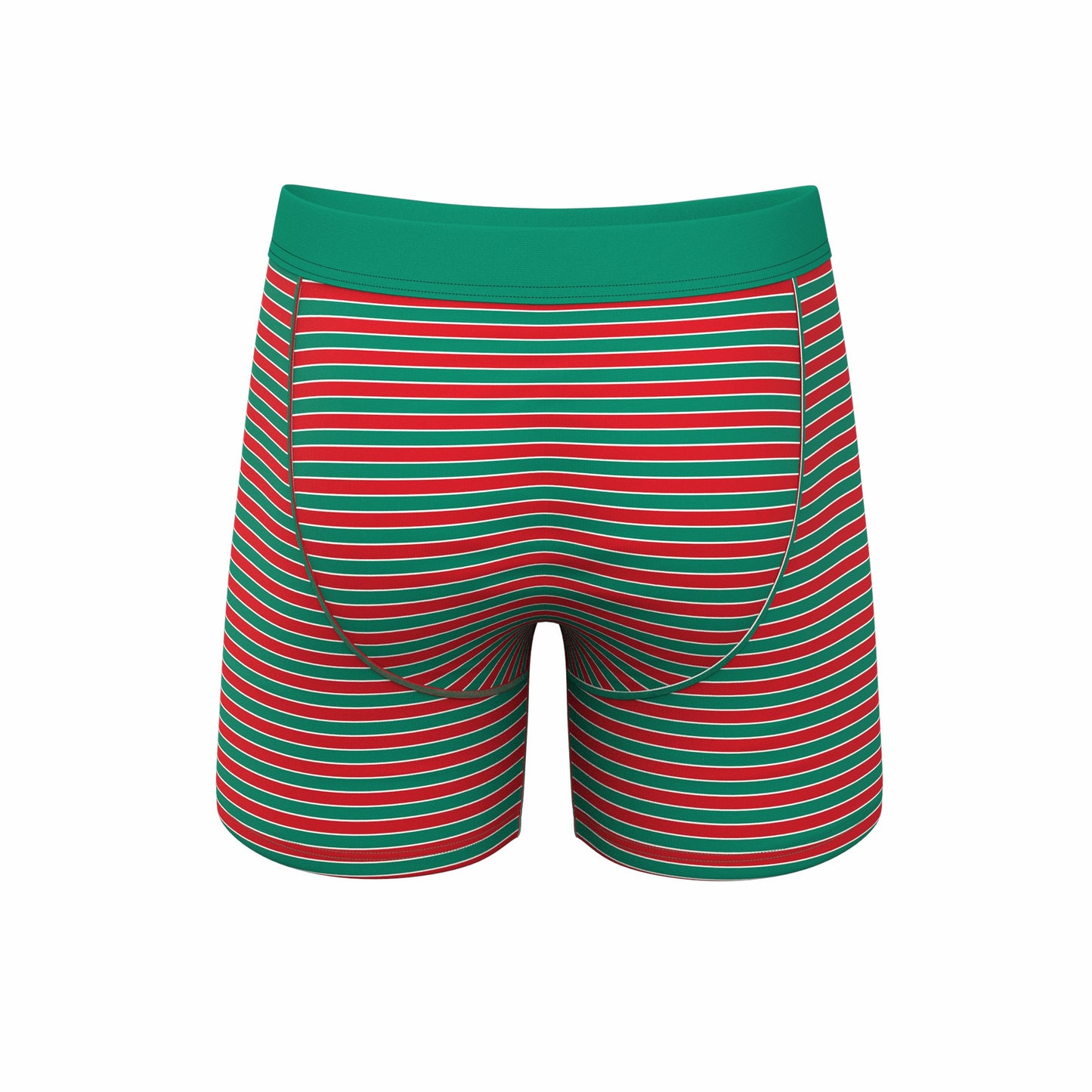 Shinesty Ball Hammock® Pouch Underwear With Fly - Christmas Striped