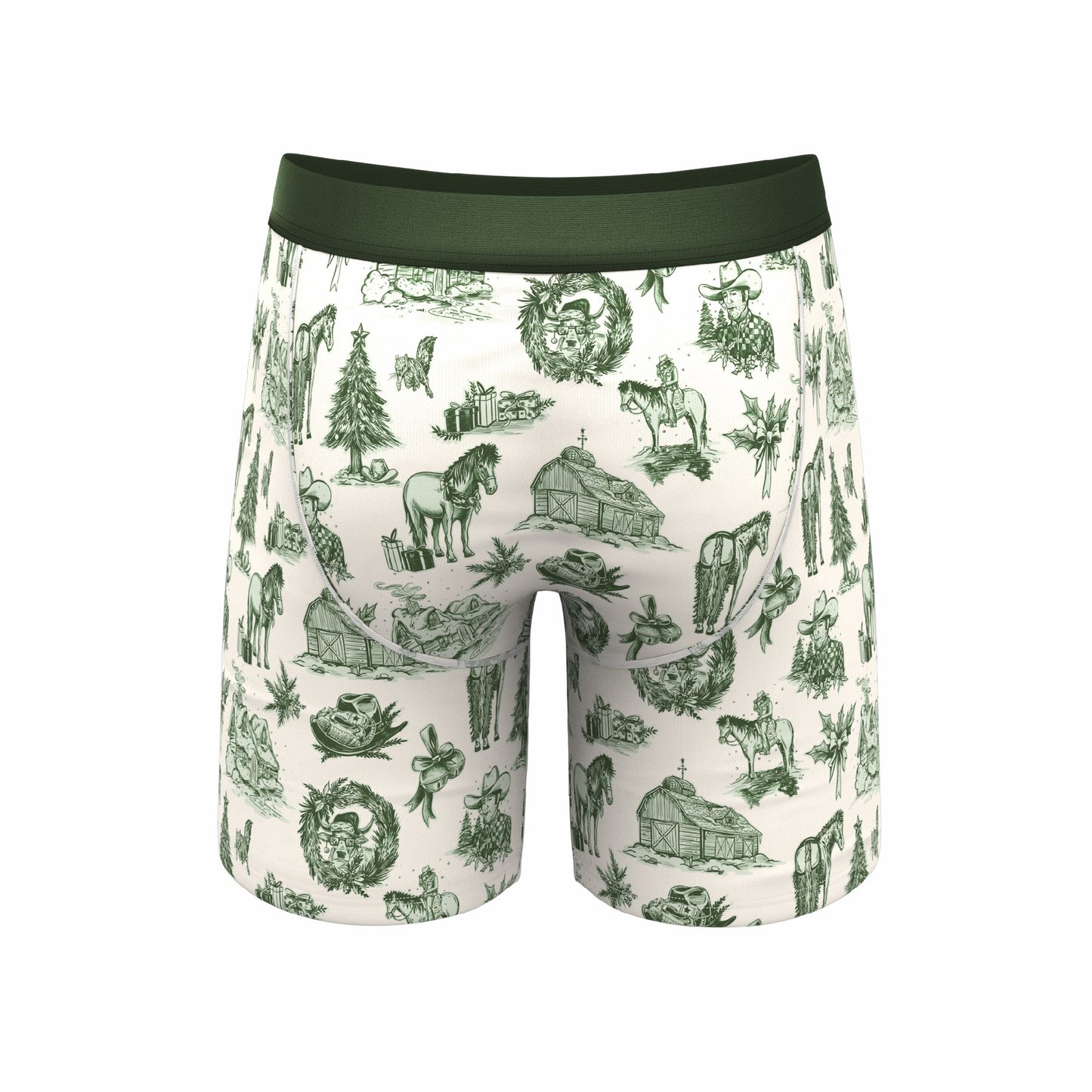 Shinesty Long Leg Ball Hammock® Pouch Boxers With Fly - Western Toile
