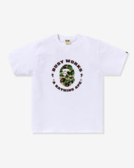 BAPE ABC CAMO BUSY WORKS STA TEE - WHITE