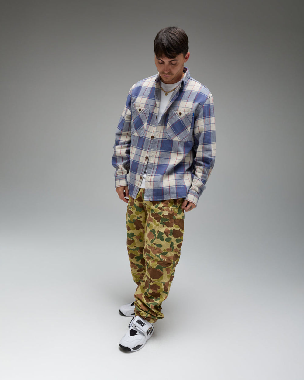 UNDEFEATED PLAID L/S WORKSHIRT