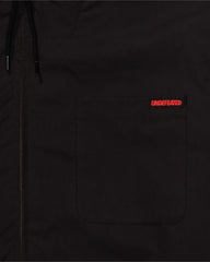 UNDEFEATED HOODED LIGHTWEIGHT WOVEN JACKET - BLACK
