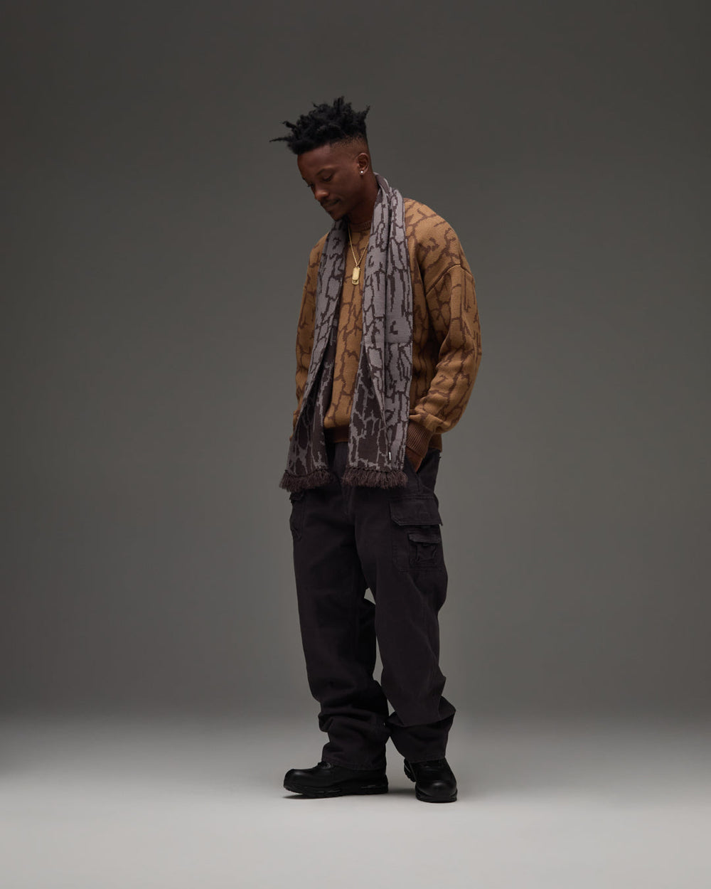 UNDEFEATED BARK CAMO SWEATER