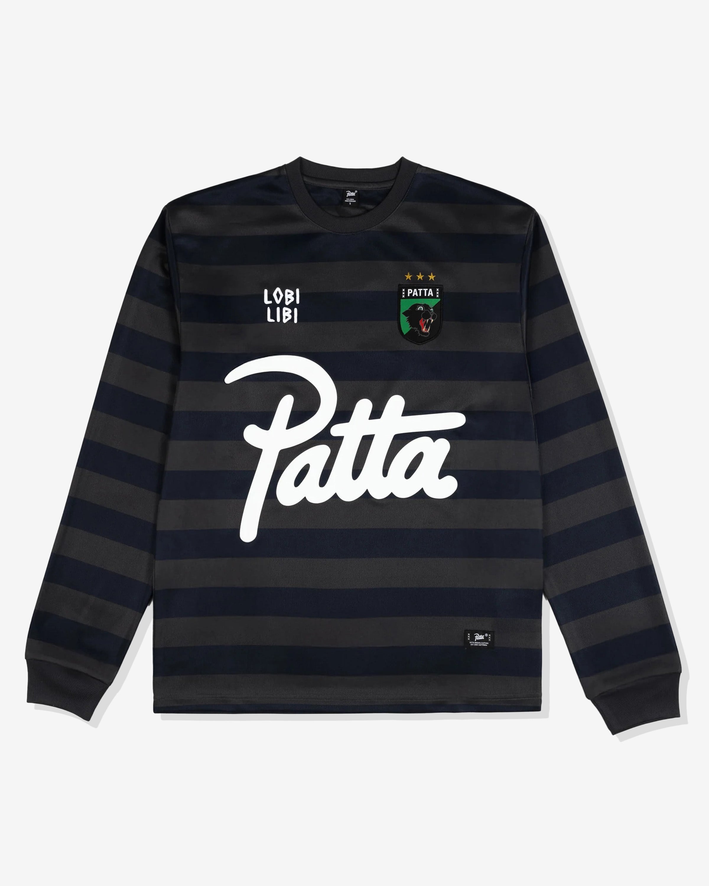 PATTA STRIPED LS FOOTBALL JERSEY - FORGEDIRON