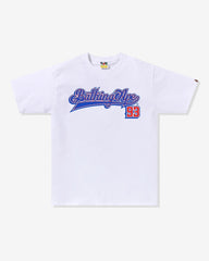 BAPE BASEBALL LOGO TEE - WHITE