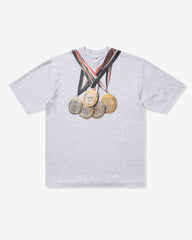 UNDEFEATED X BADFRIEND MEDALS S/S TEE - HEATHER GREY