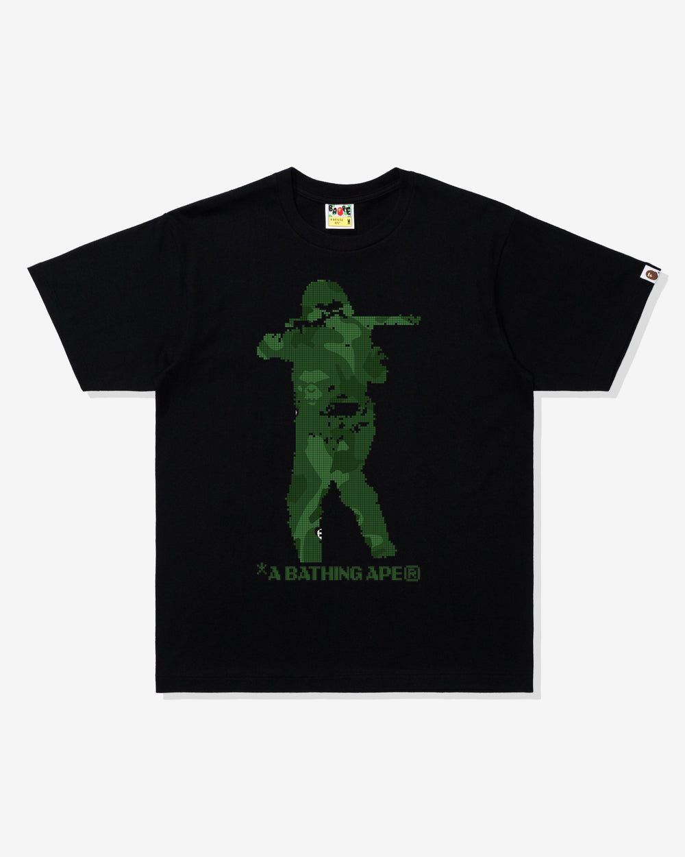 BAPE BITMAP SOLDIER TEE - BLACK