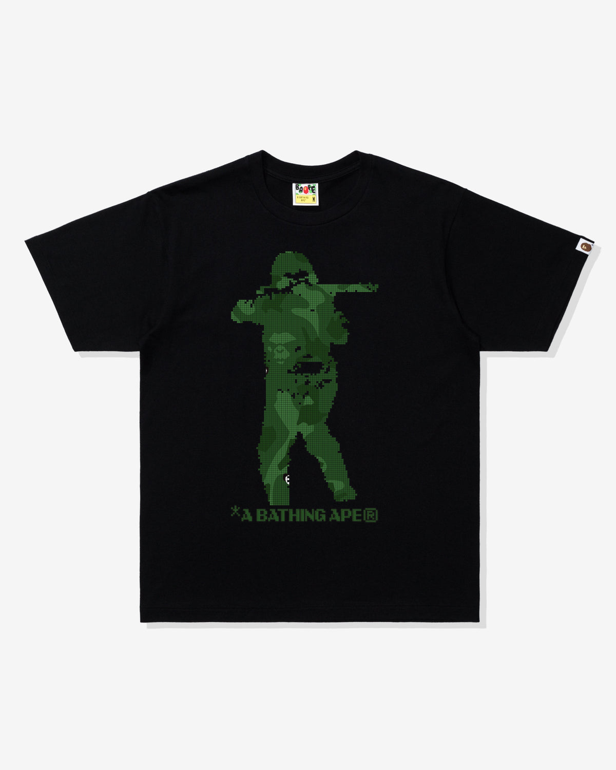 BAPE BITMAP SOLDIER TEE - BLACK
