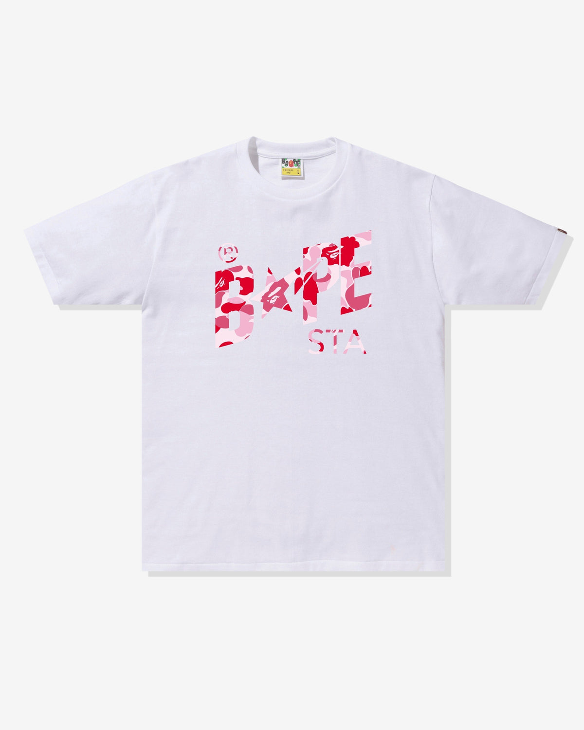 BAPE ABC CAMO BAPE STA LOGO TEE - WHITE