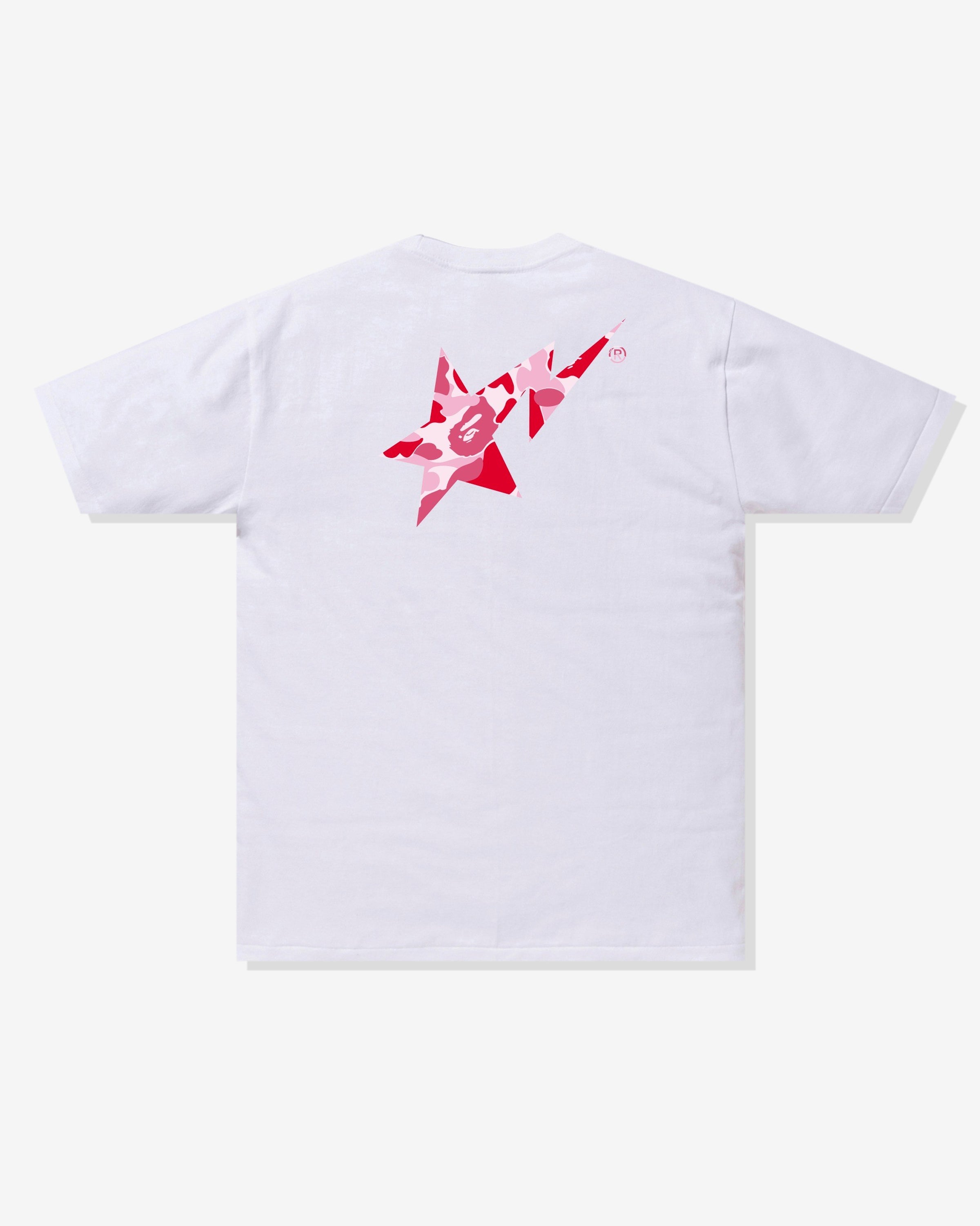 BAPE ABC CAMO BAPE STA LOGO TEE - WHITE