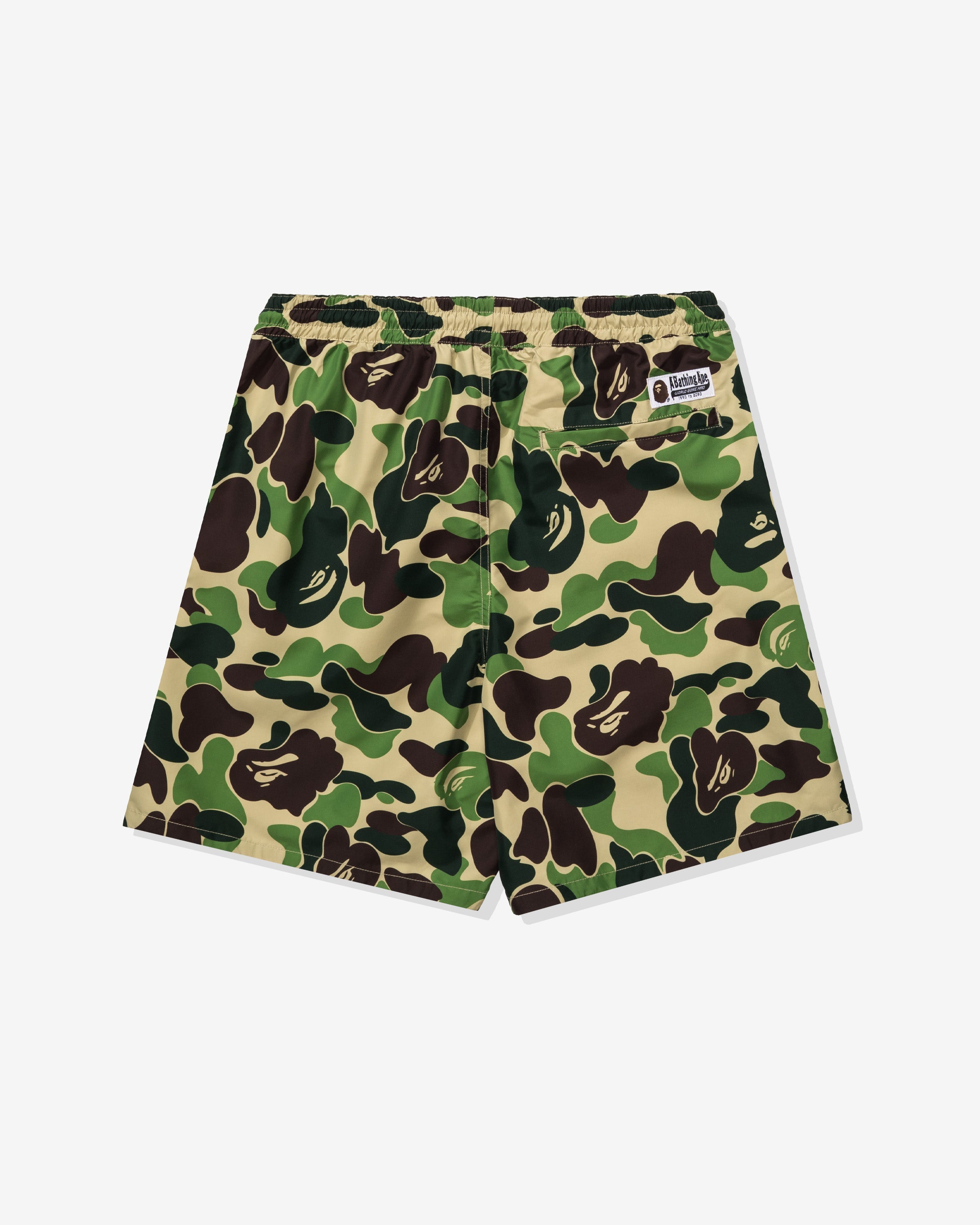 BAPE ABC CAMO ONE POINT RELAXED FIT WATER SHORTS - GREEN