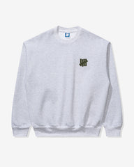 UNDEFEATED STENCIL CREWNECK - ASH