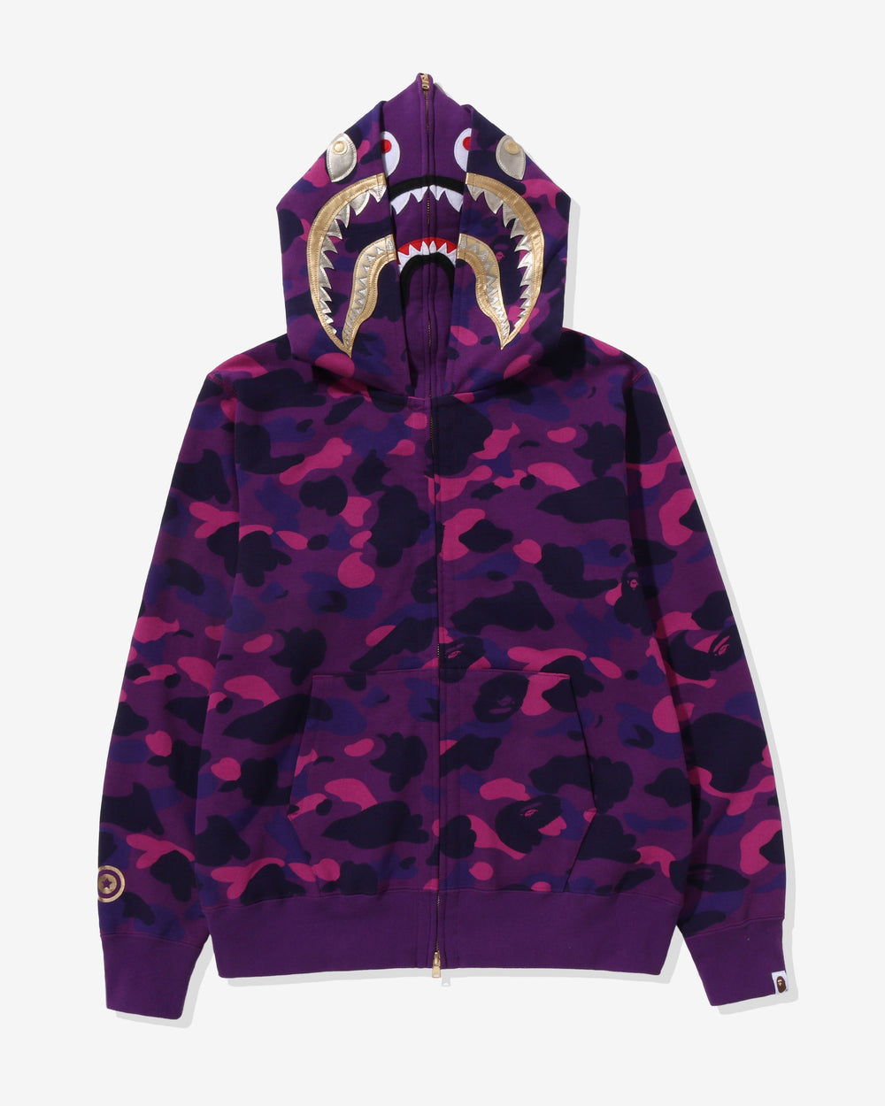 BAPE COLOR CAMO DOUBLE SHARK FULL ZIP HOODIE