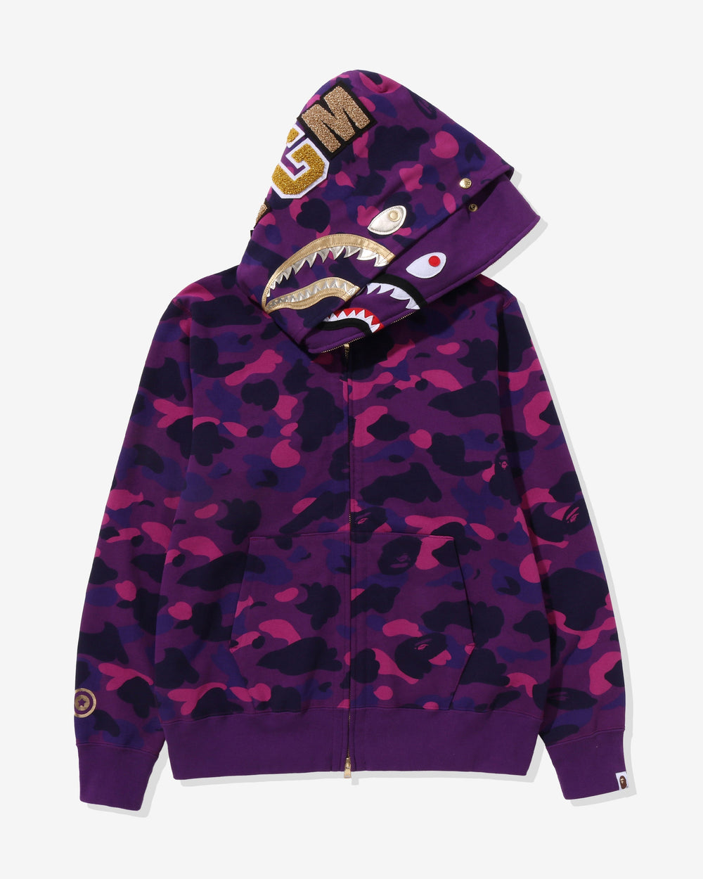 BAPE COLOR CAMO DOUBLE SHARK FULL ZIP HOODIE