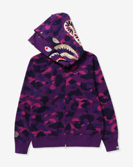 BAPE COLOR CAMO DOUBLE SHARK FULL ZIP HOODIE