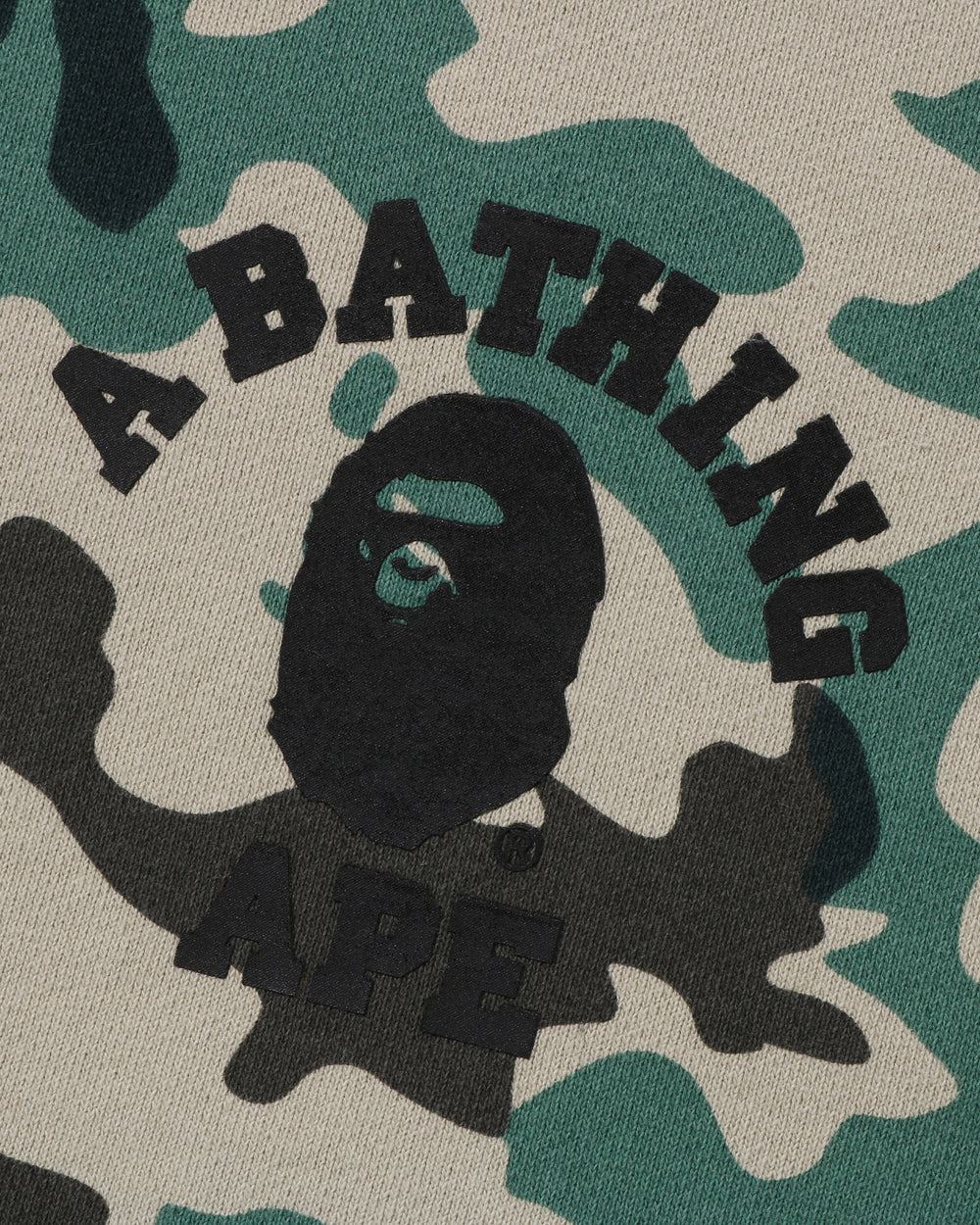 BAPE WOODLAND CAMO LOOSE FIT FULL ZIP HOODIE - OLIVE