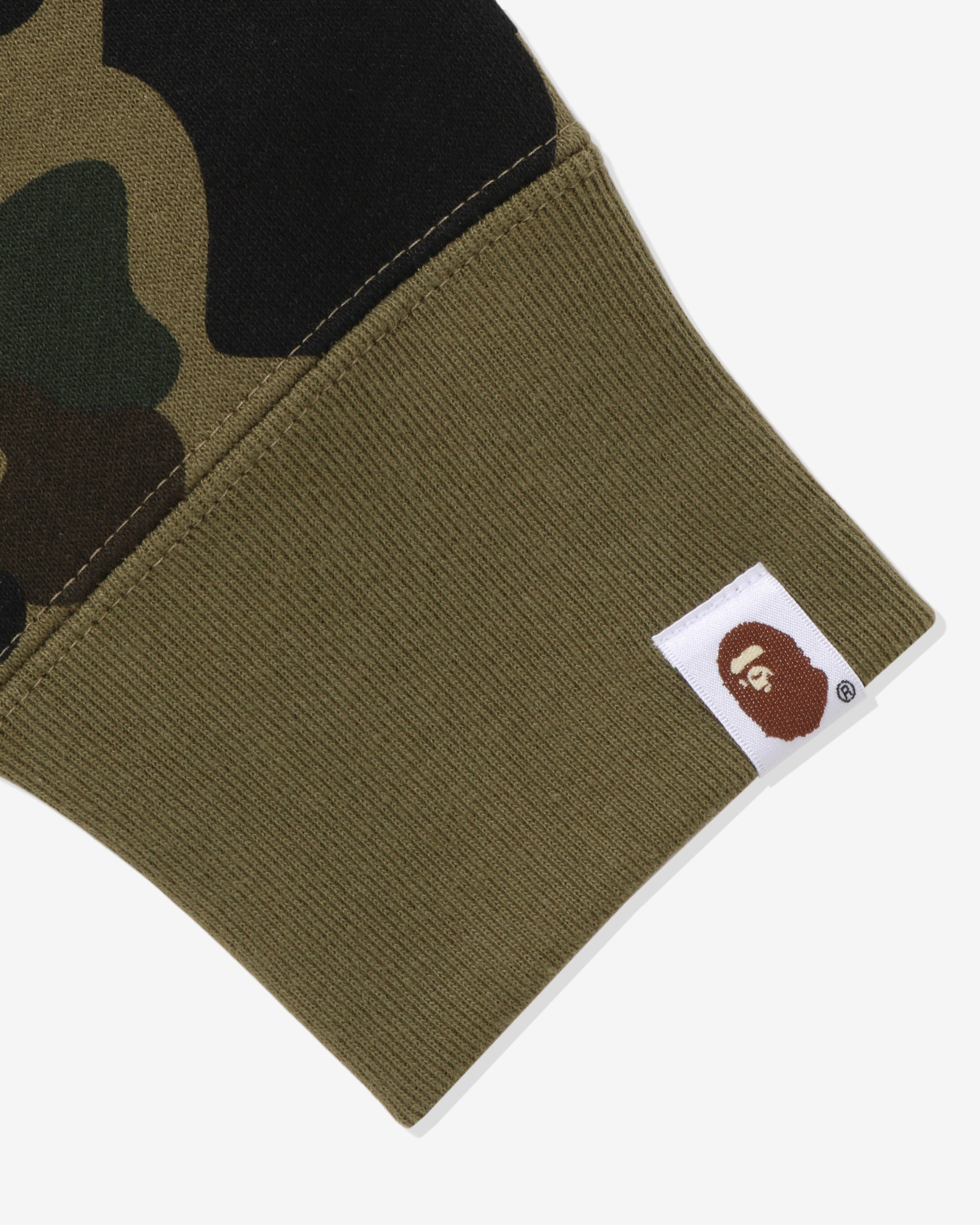BAPE 1ST CAMO APE HEAD PATCHED FULL ZIP HOODIE