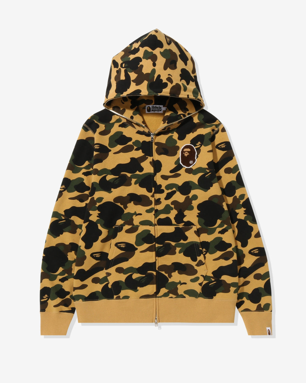BAPE 1ST CAMO APE HEAD PATCHED FULL ZIP HOODIE