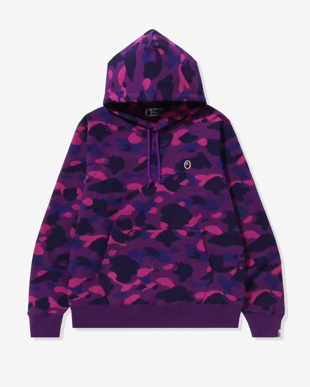 BAPE COLOR CAMO ONE POINT APE HEAD PULLOVER HOODIE - PURPLE